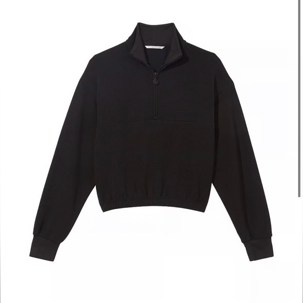 Victorias Secret Double Waffle Knit Half-Zip Sweater